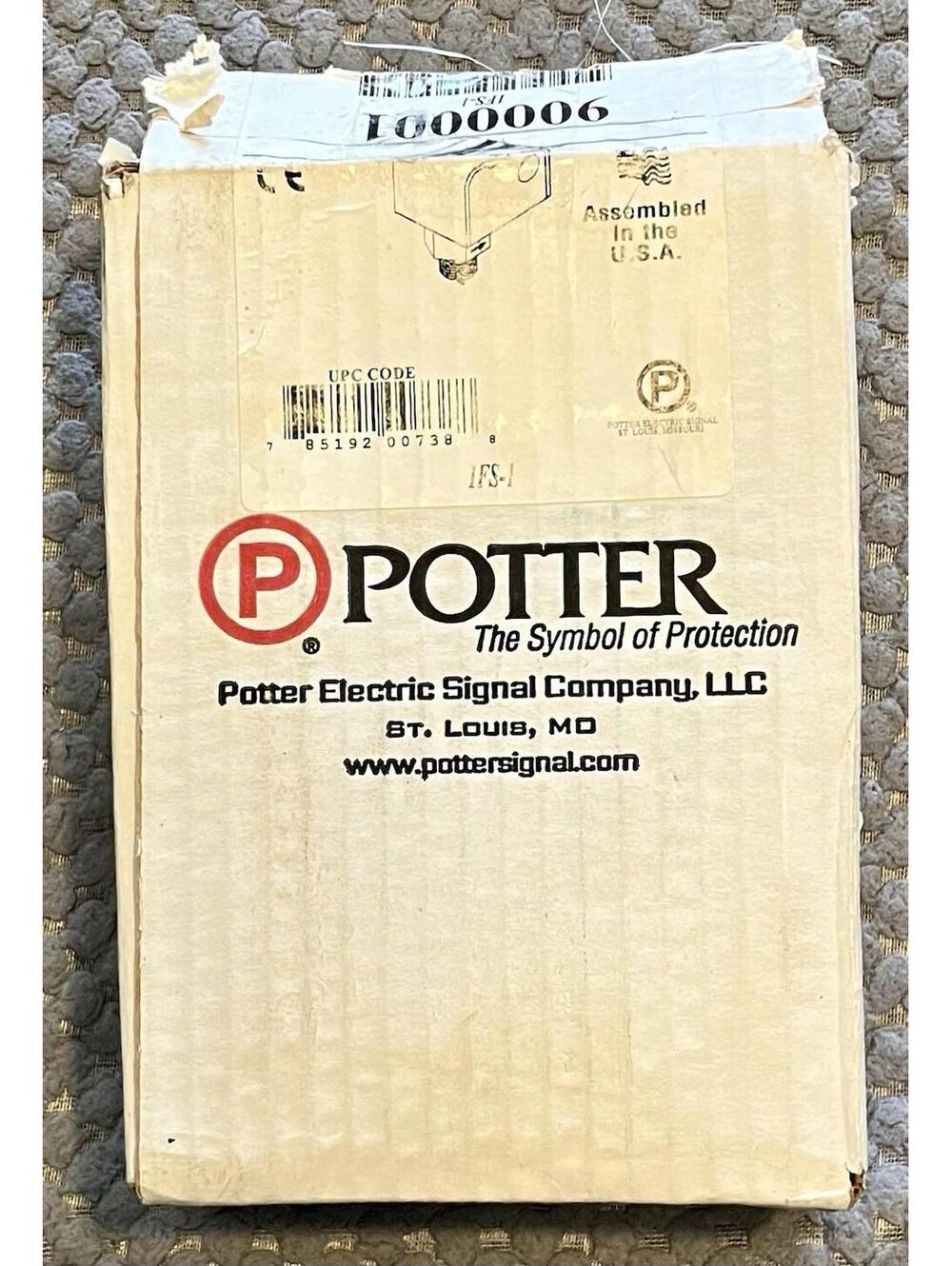 POTTER IFS-1 Industrial Flow Switch, SPDT, 15 AMP, 120V